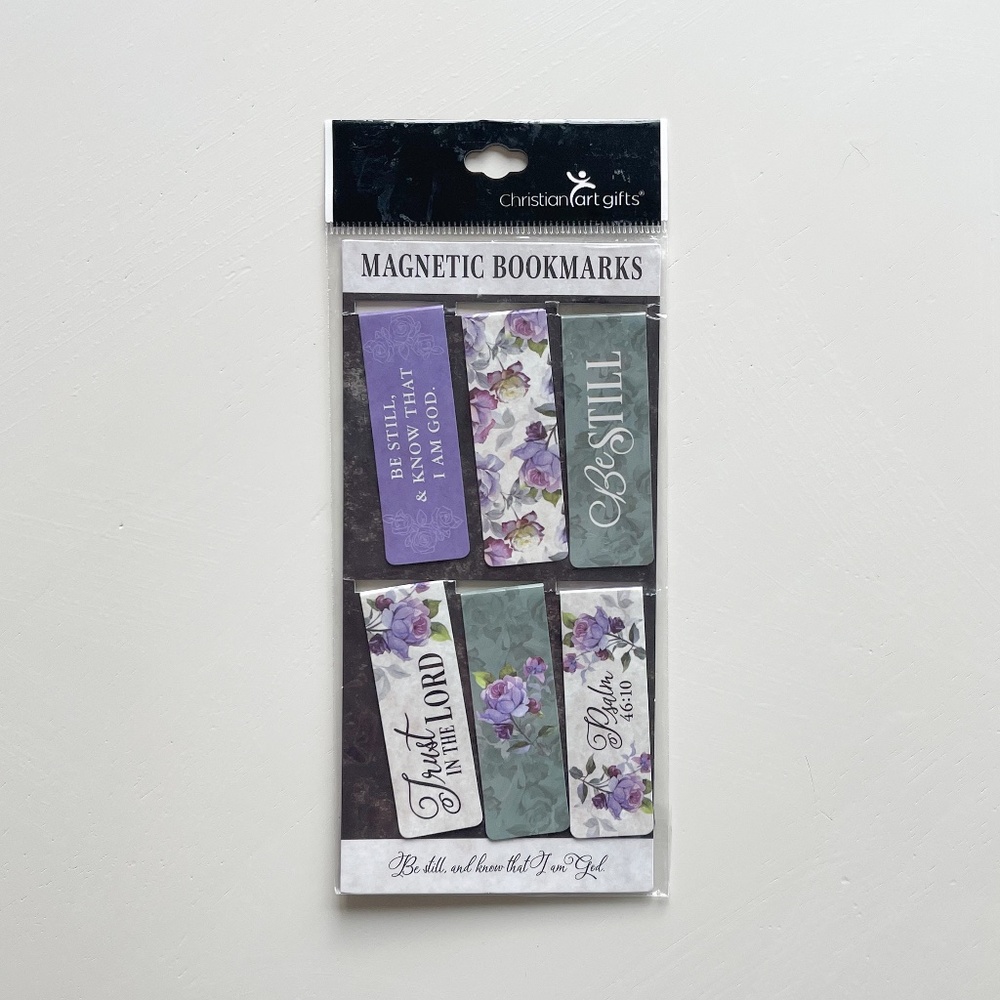 Christian Art Gifts Magnetic Bookmark Pagemarker Bible Classic Verses (Set of 6)